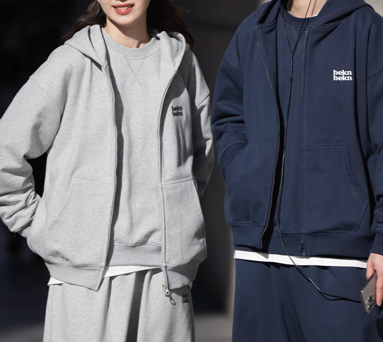 裏起毛ワイド＆ショート丈ジップパーカー N5883
