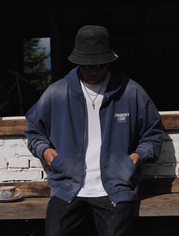 ヘビーウェイト ピグメント加工ジップパーカー N5918