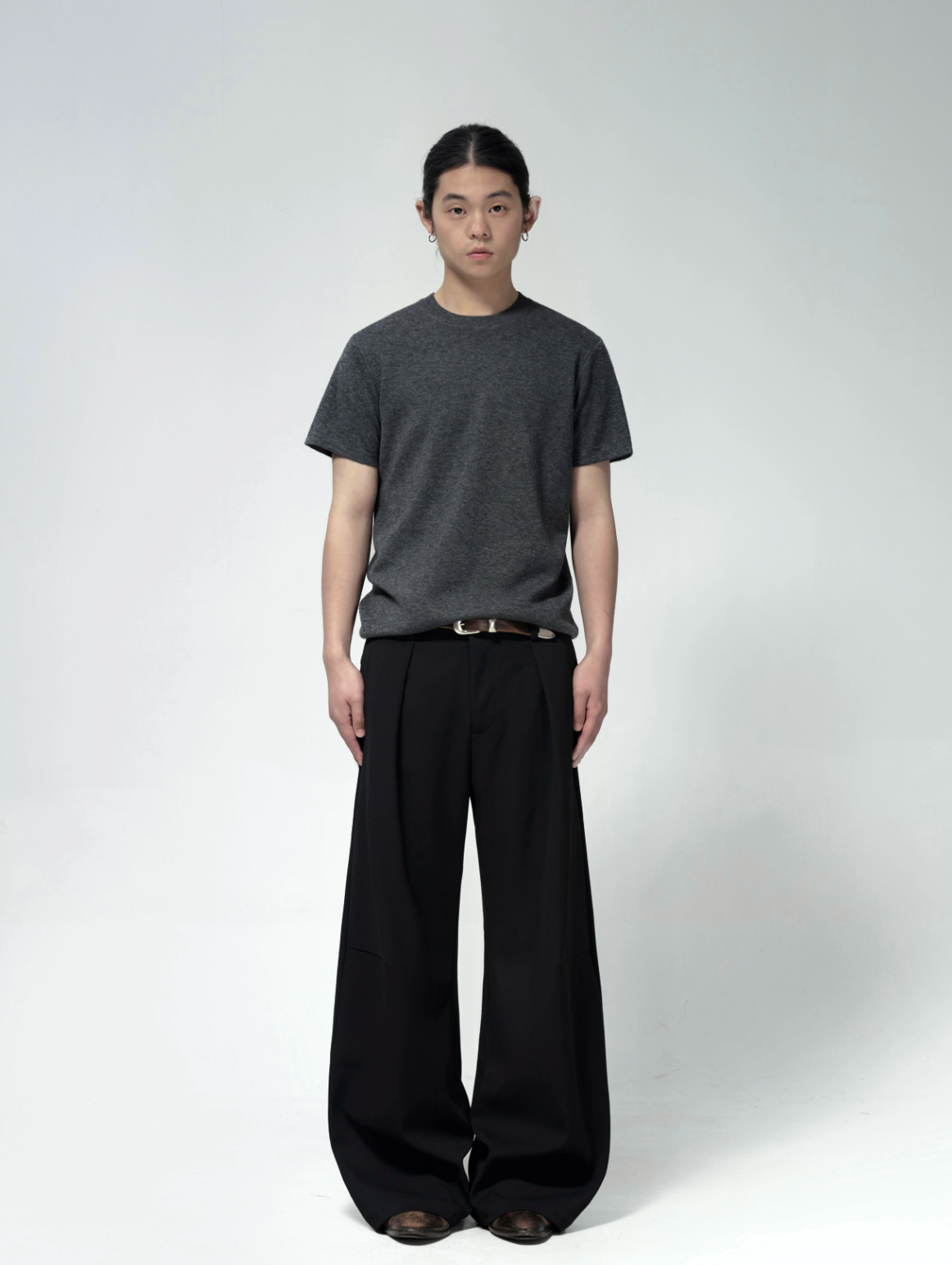 アークシルエット プリーツドレープスラックス N5989