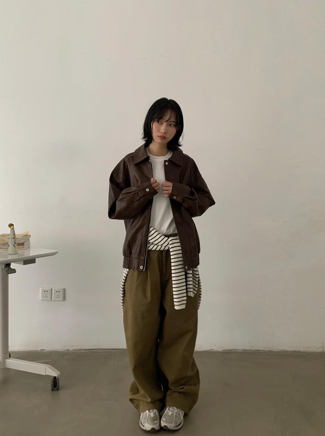 ユニセックス マイヤールレザーショートジャケット　N5965