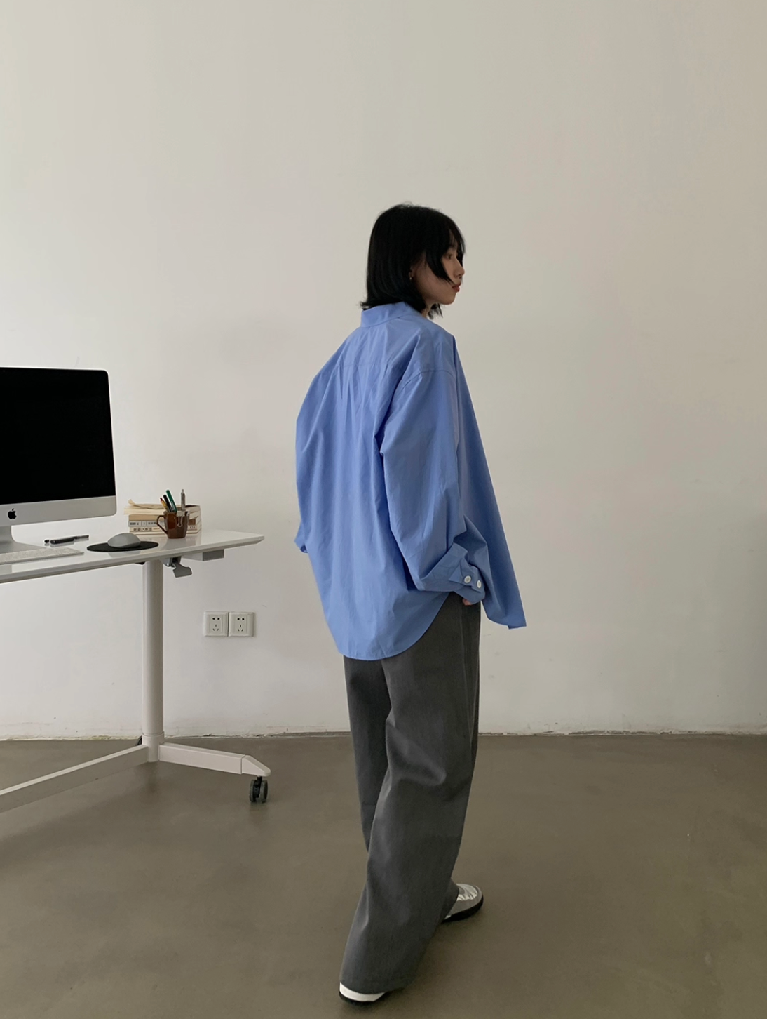 極上の肌触り。「とろみ」ビッグシャツ N5967