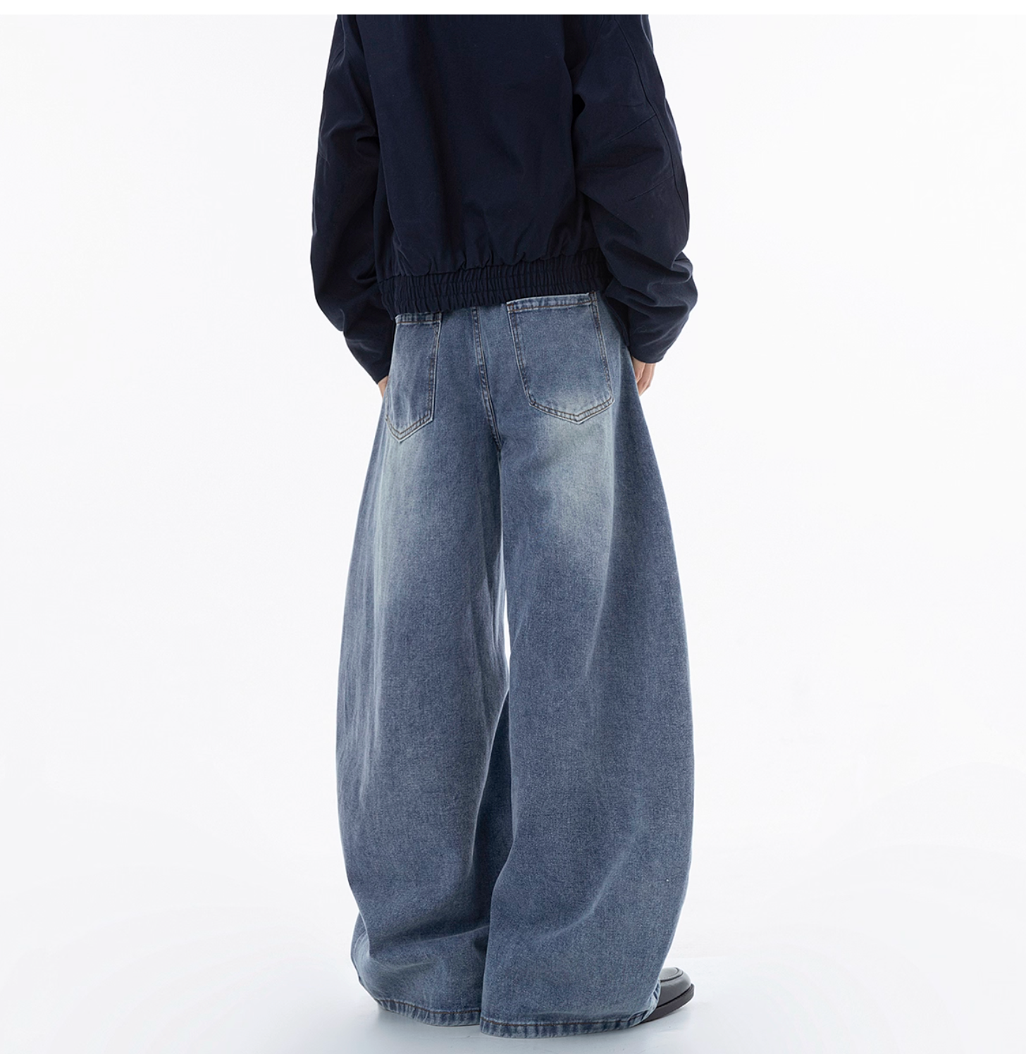 センターシーム・ワイドカーブデニム N6112
