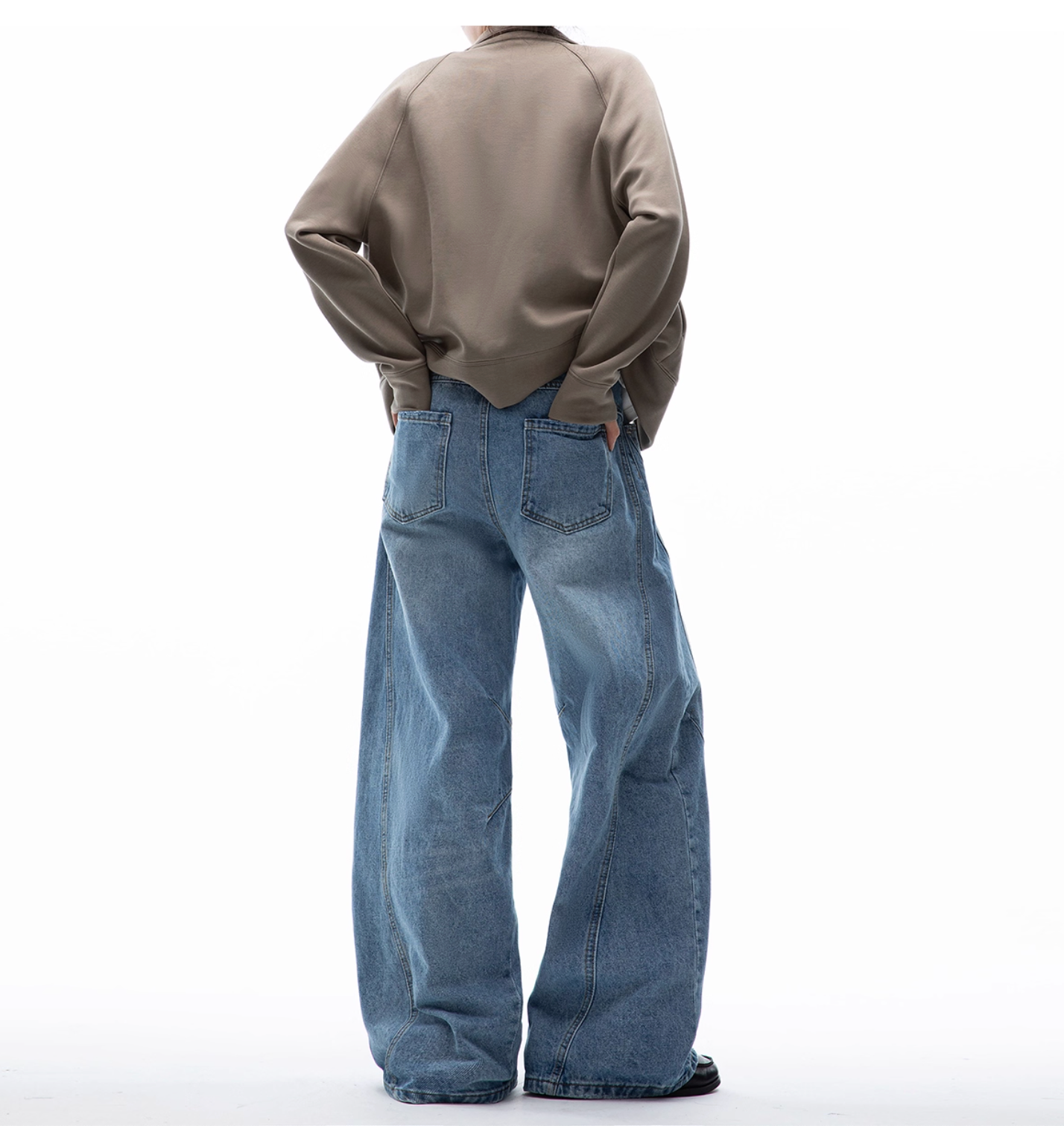 ウォッシュドワイドストレートデニム N6115