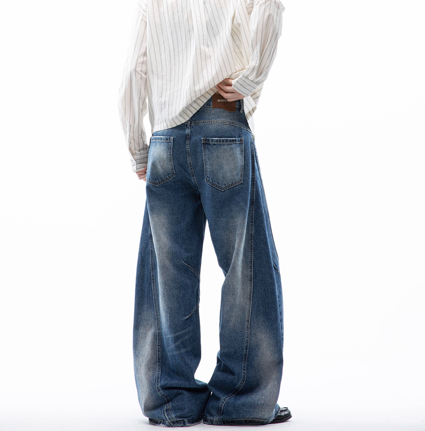 ウォッシュドワイドストレートデニム N6115