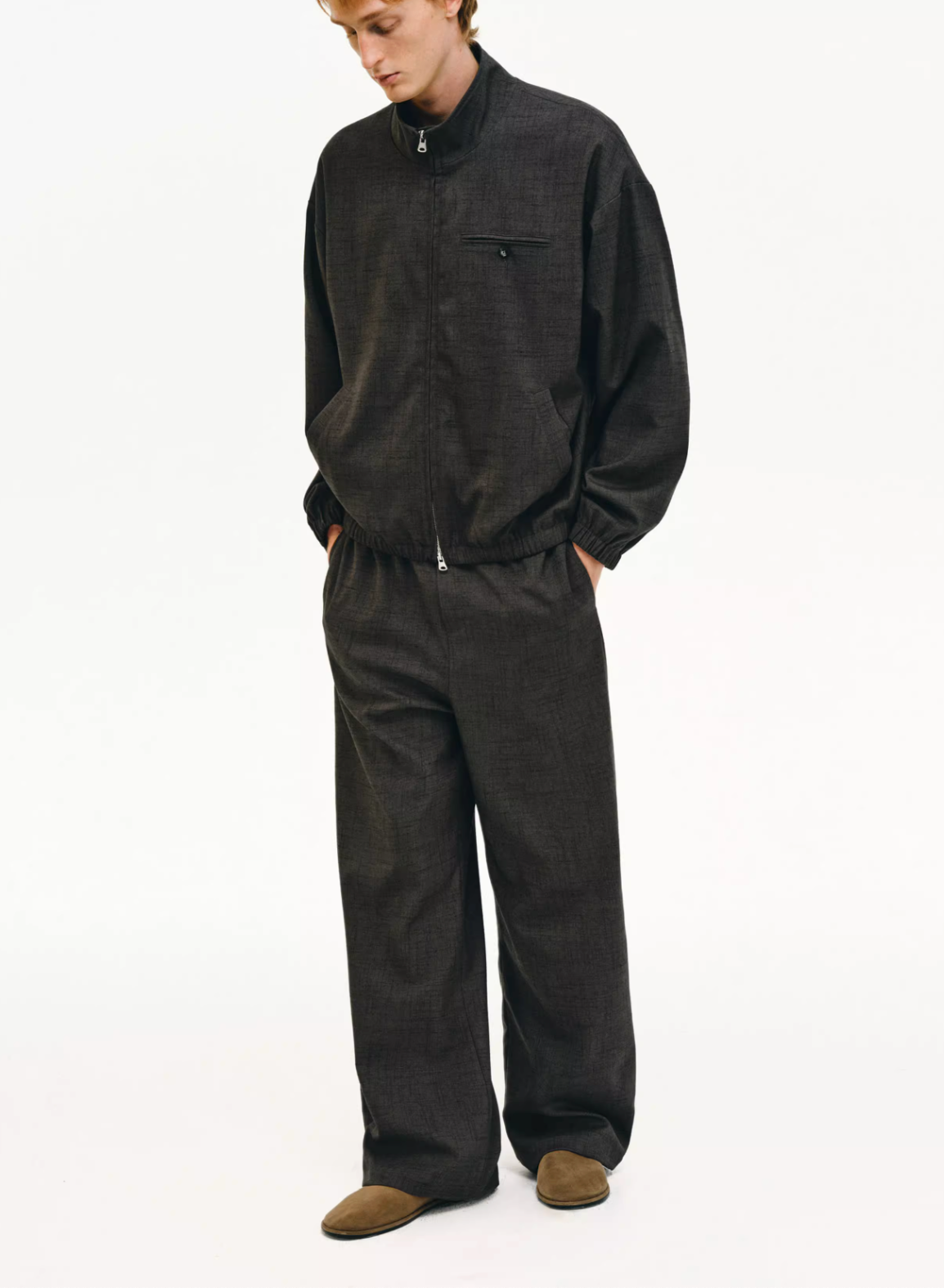 テンセルリネン・ジップブルゾン　N6126