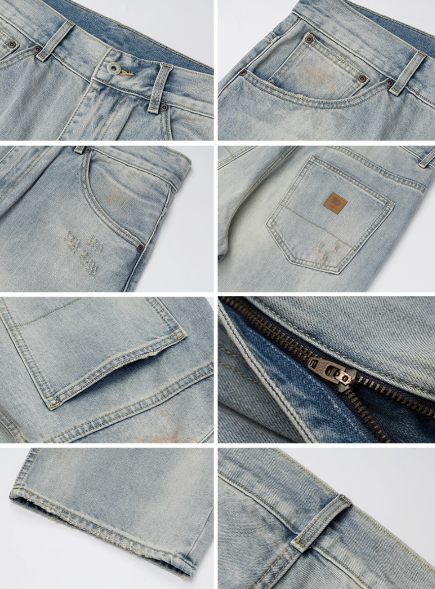 アーティザナル・ウォッシュ / カーブド・ストレートデニム　N6128