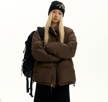 【試着のみ】PON企画中綿スタンドカラージャケット　ブラウン パルクロ限定】PON企画中綿スタンドカラージャケット | CIAOPANIC TYPY