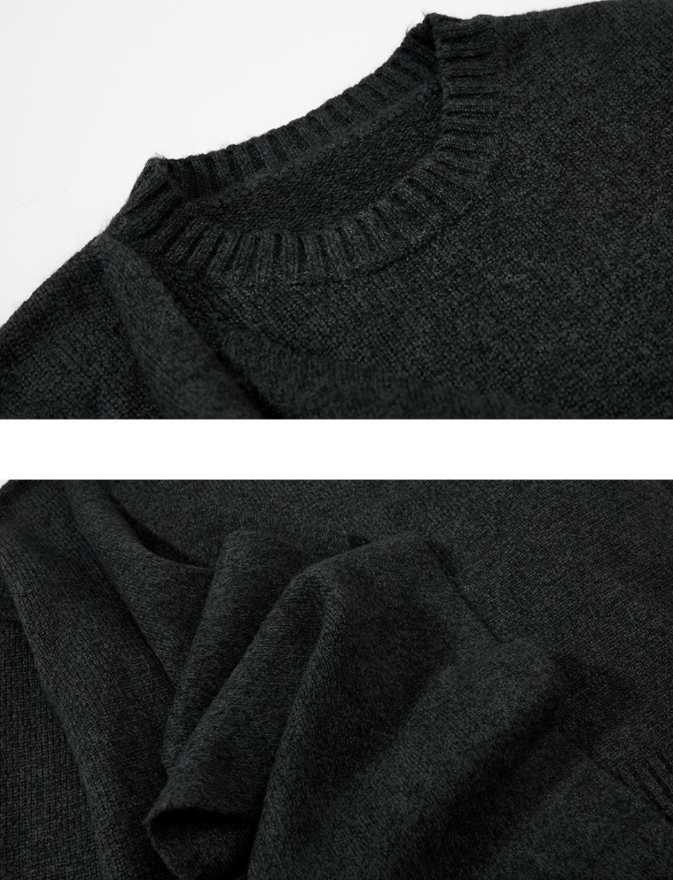 スカーフドッキング・アシンメトリー・デザインニット N6164