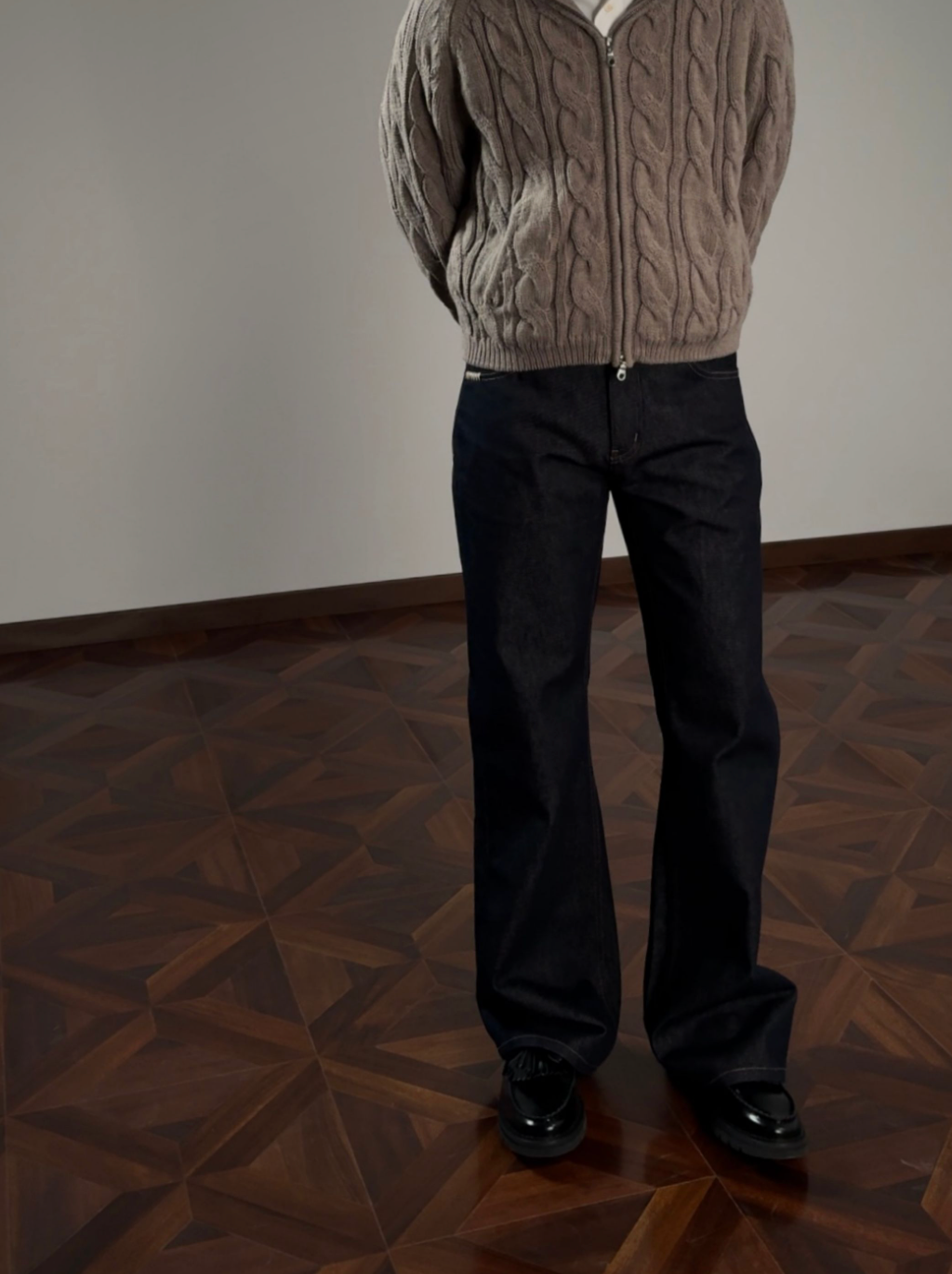 13.5ozリジッド・微フレア・ハンドステッチデニム N6204