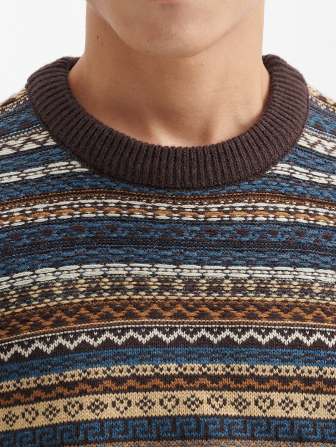 15%シープウール・フェアアイル・ジャカードニット N6225