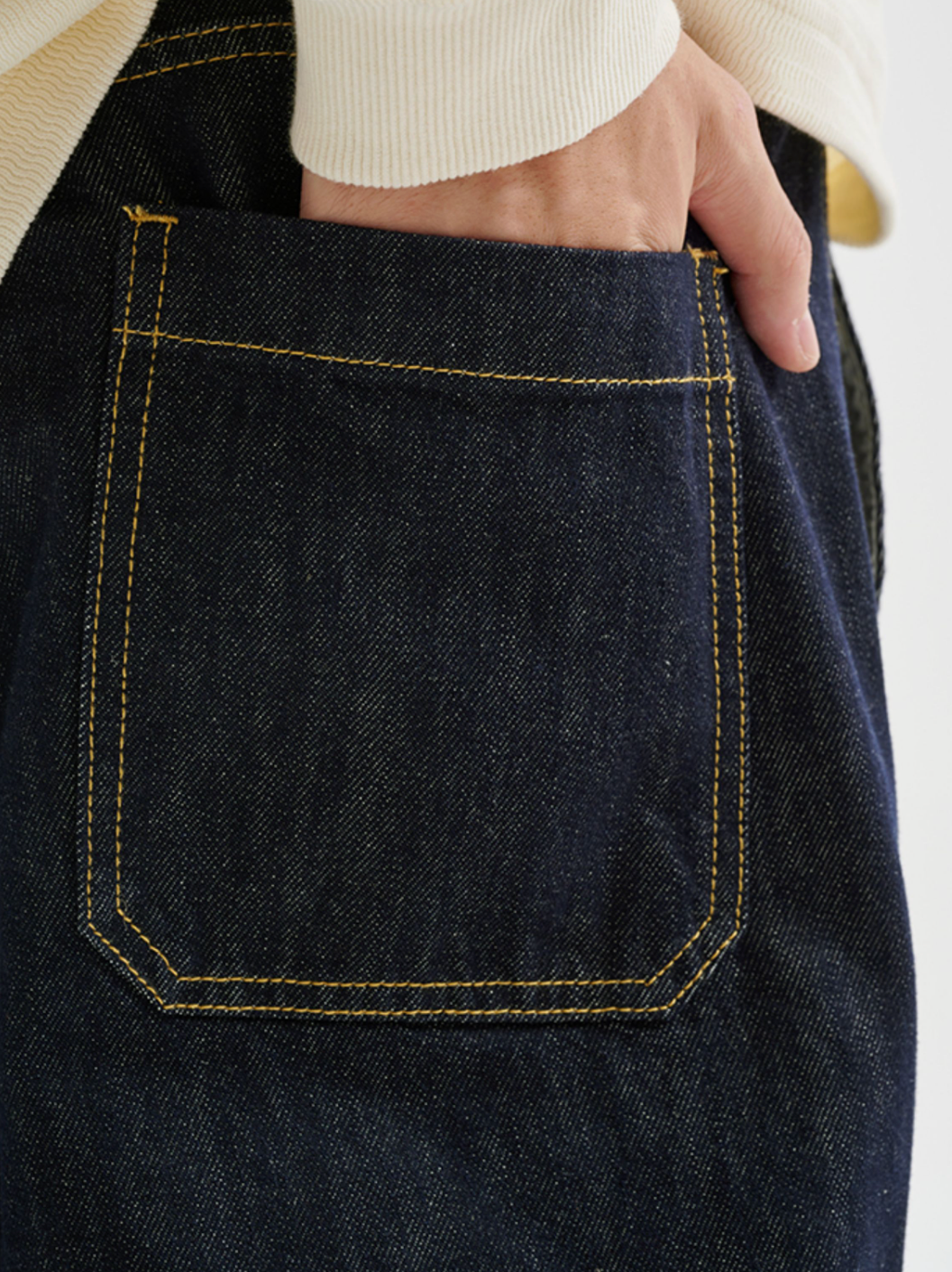 13.2oz・ソリッドウォッシュ・リジッドワイドデニム　N6228