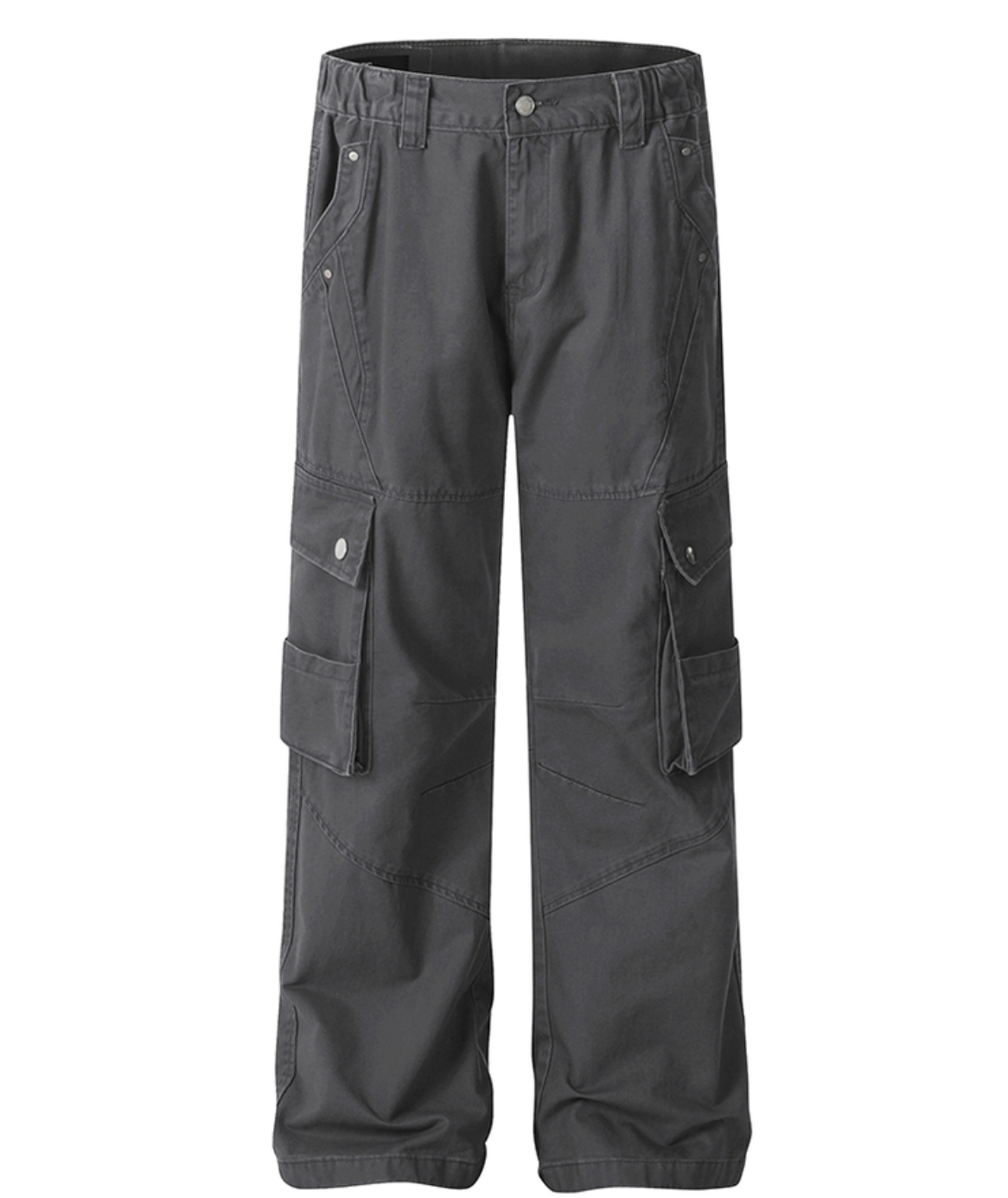 高密度コットン・マルチポケット・ワイドカーゴパンツ N6236