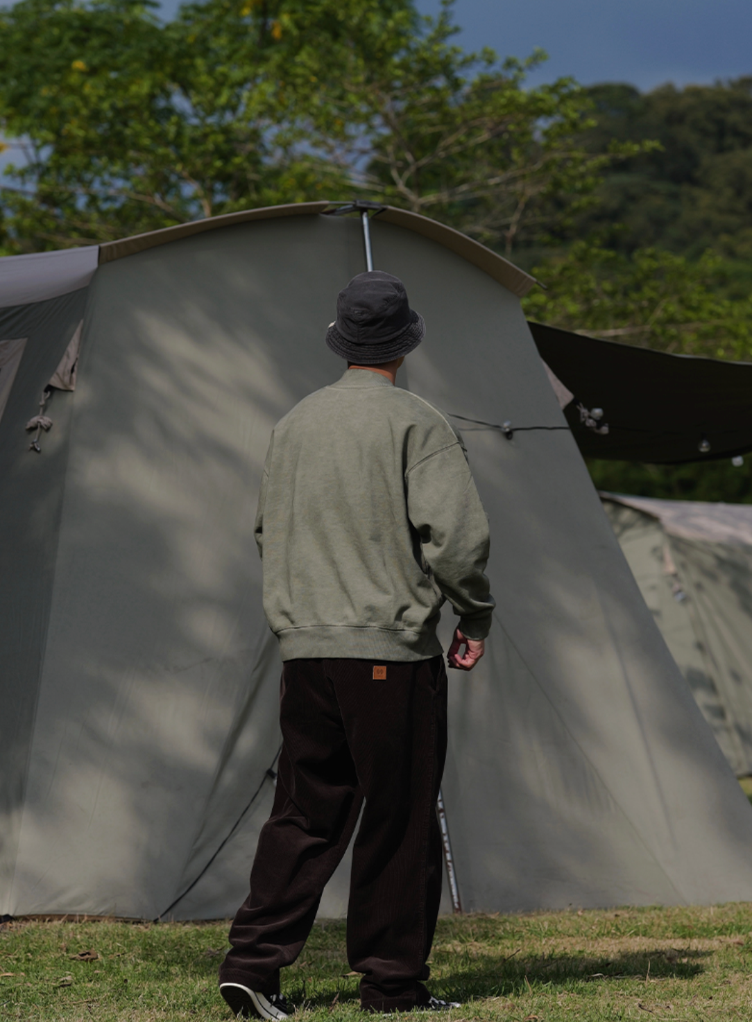 【500G】ウォッシュド ロゴ刺繍 ハーフジップスウェット N6255