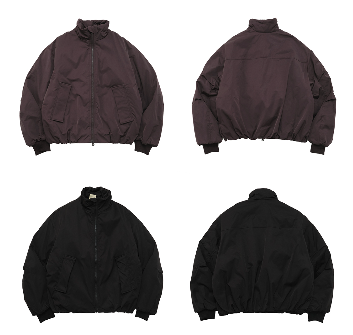 レトロ スタンドカラー 中綿ワイドジャケット　N6321