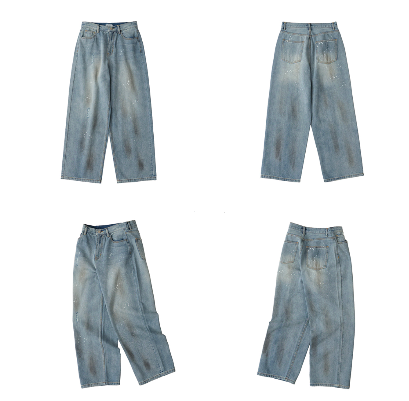 酵素ストーンウォッシュ 竹節セルヴィッジデニムパンツ　N6322