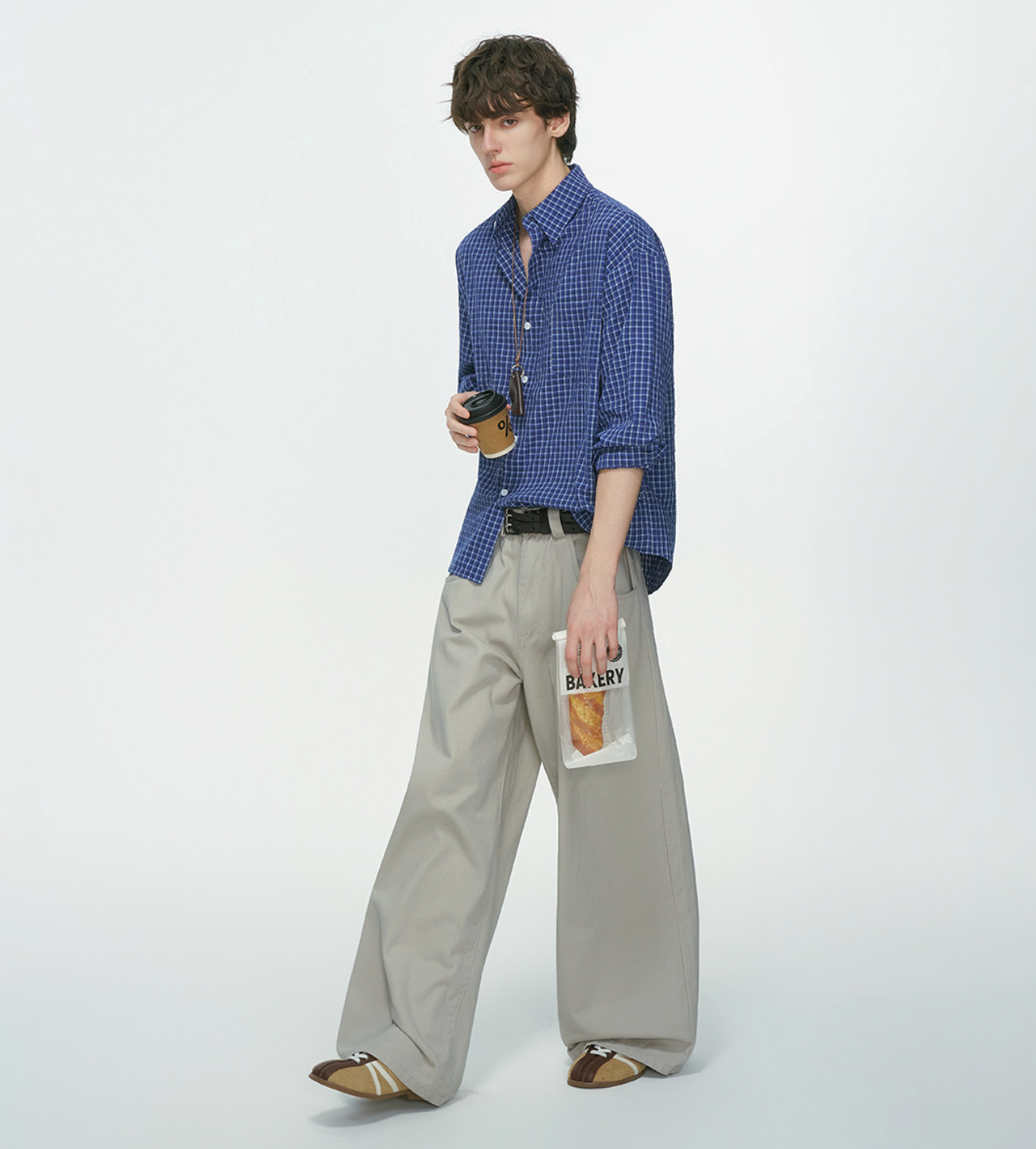 コットン グラフチェック リラックスシャツN6335