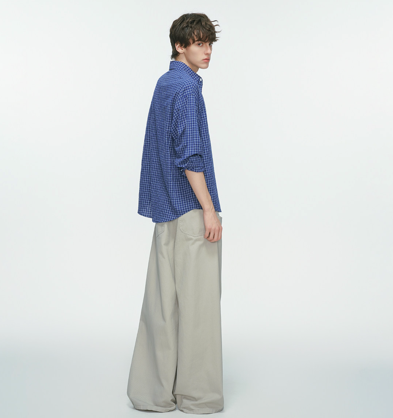 コットン グラフチェック リラックスシャツN6335