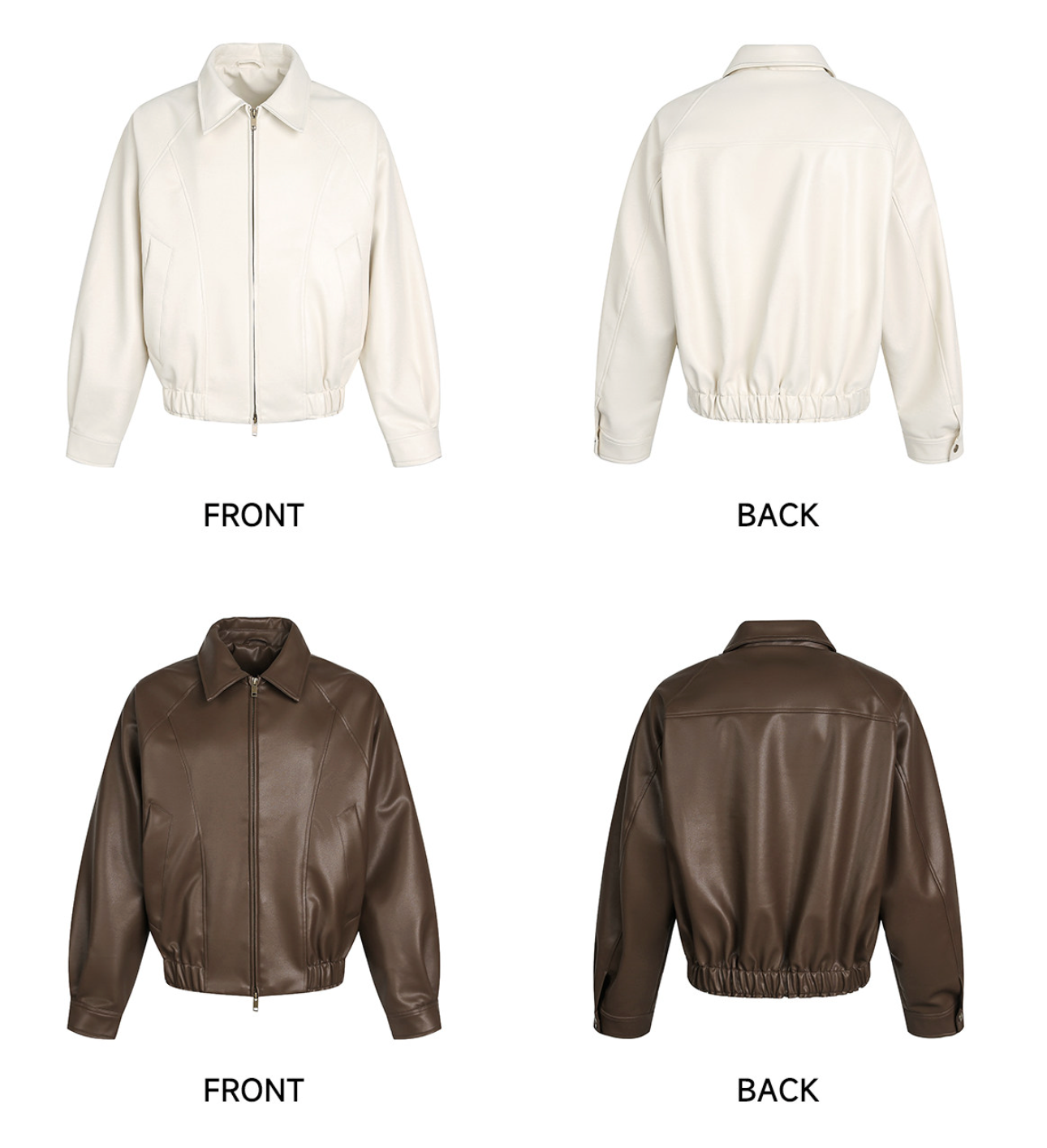 クリーンフィット ダブルジップ レザーライダース　N6350