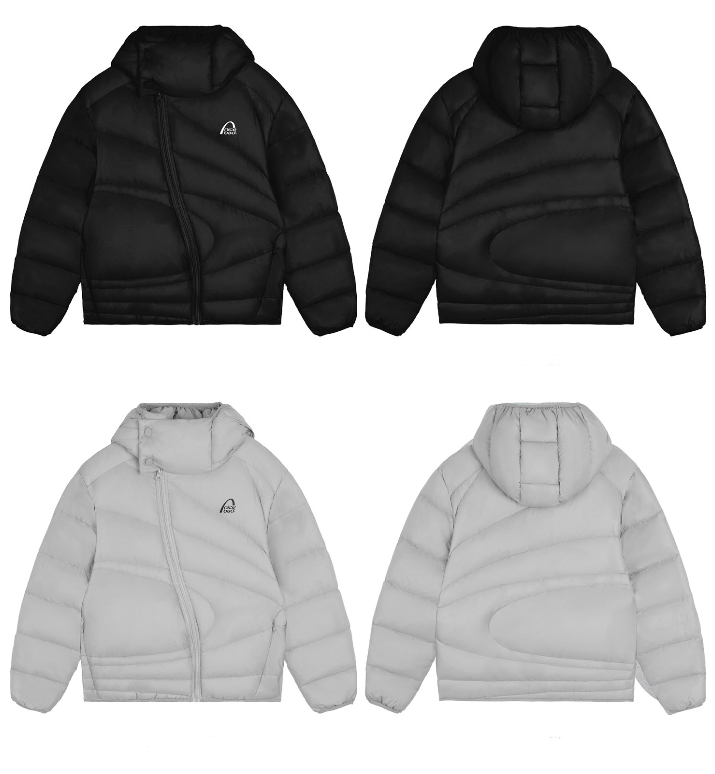 軽量90％ダウン 斜めフロント 防水キルティングジャケット　N6356