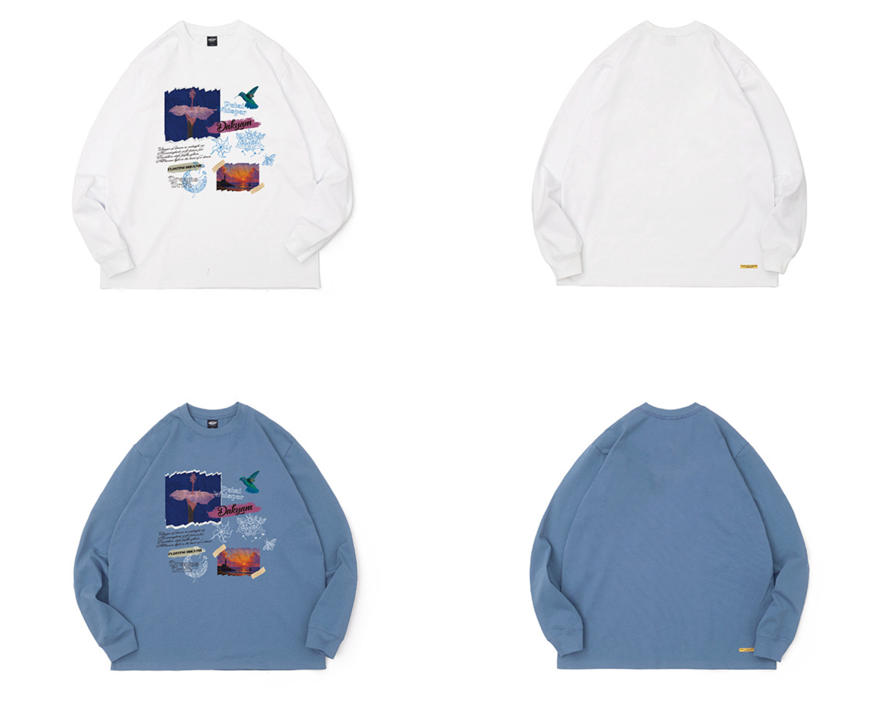 フローラドリーム アートプリント ロングスリーブT　N6379