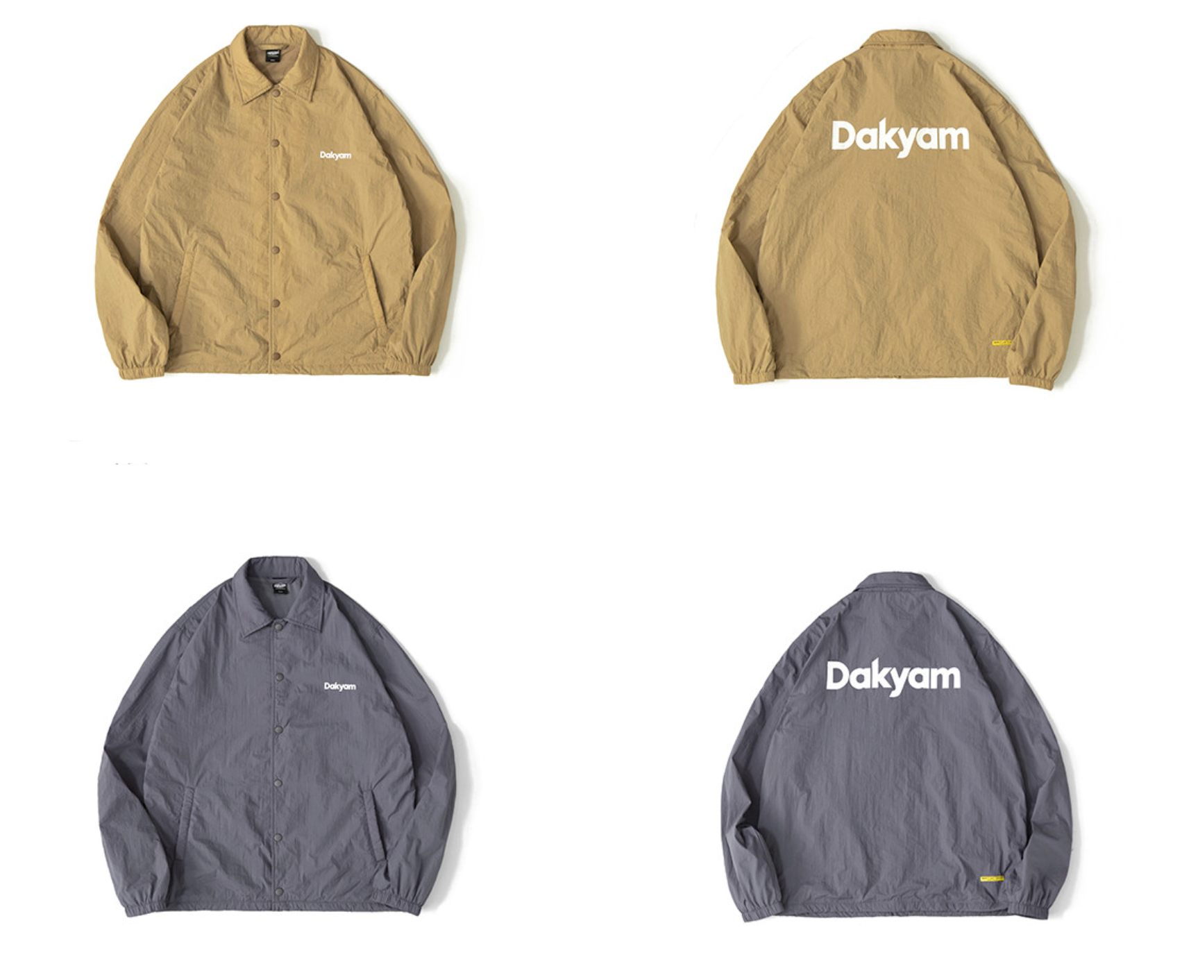 シワ加工 ライトウェイト ロゴコーチジャケット　N6383