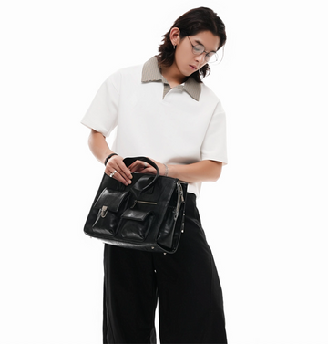 マルチポケット レザライク トートバッグ N6451