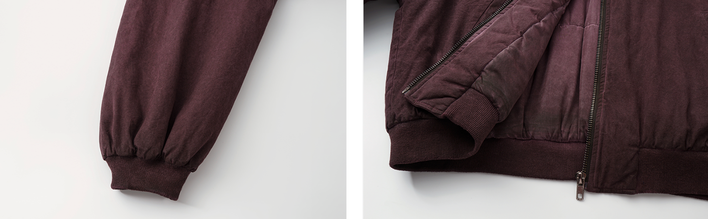 ウォッシュド ダーティレッド パデッドブルゾン N6467