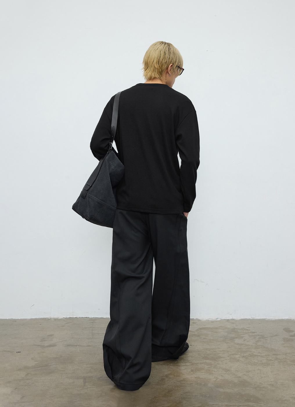 プリーツキルティング テーパードスラックス　N6474