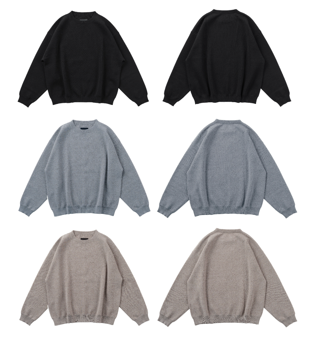 リネンブレンド ニットスウェット クルーネック　N6525