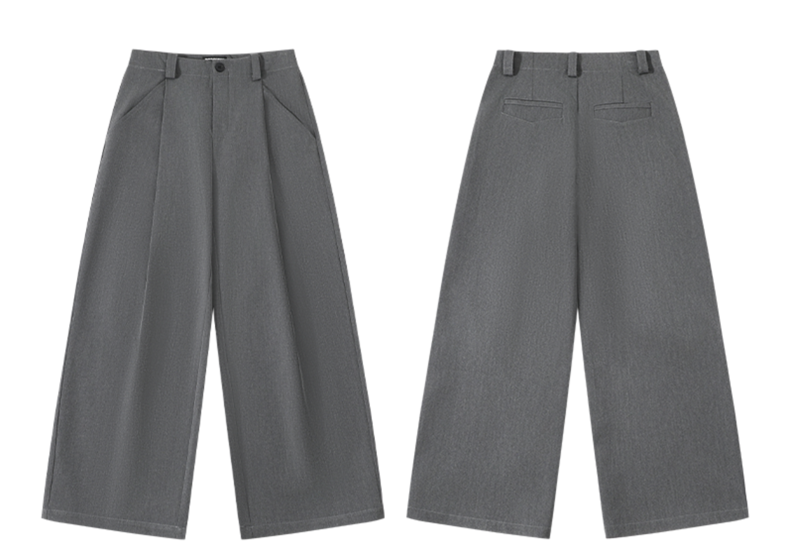 ダブルプリーツ Aライン ドレープスラックス　N6537