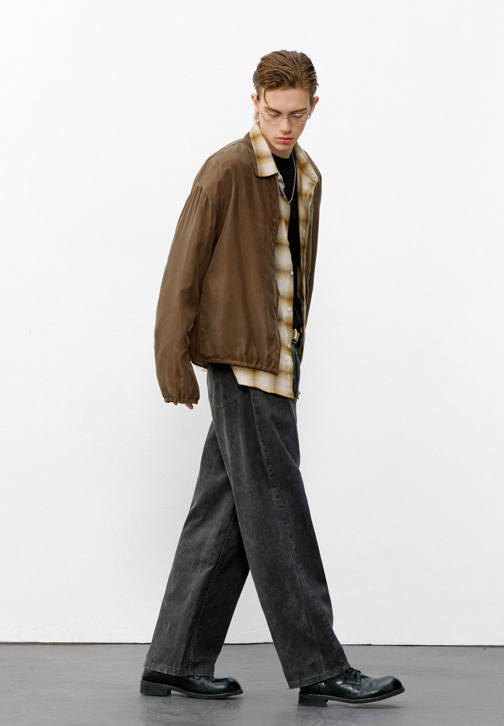 ヴィンテージウォッシュ ルーズストレートデニム　N6603