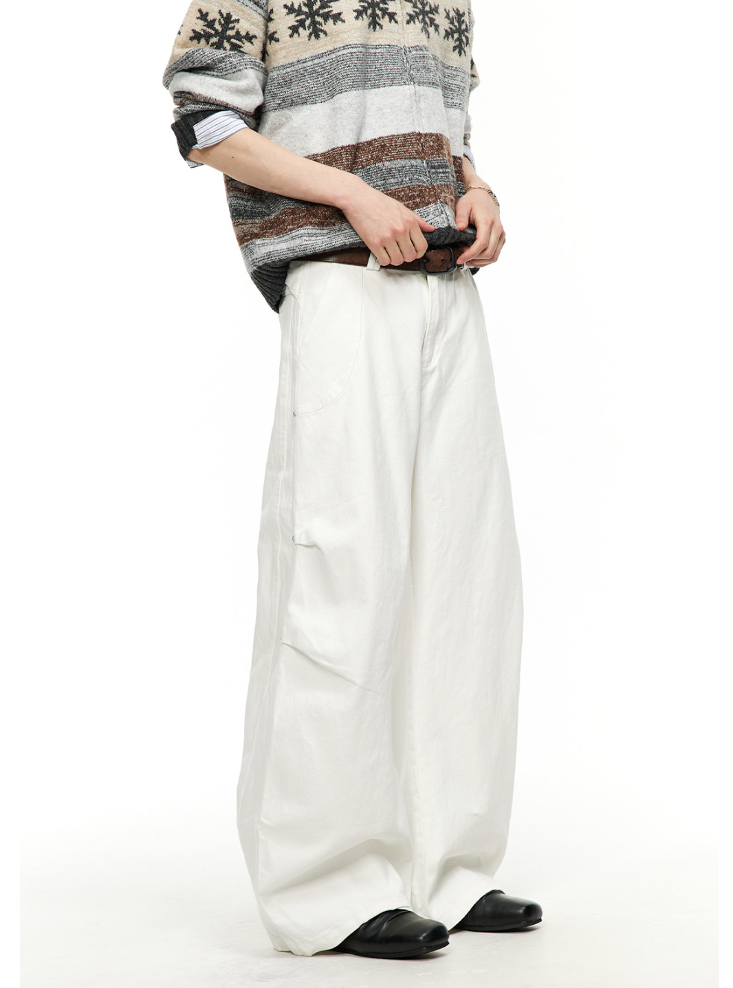 カーブライン グラフィック ワイドデニム　N6617