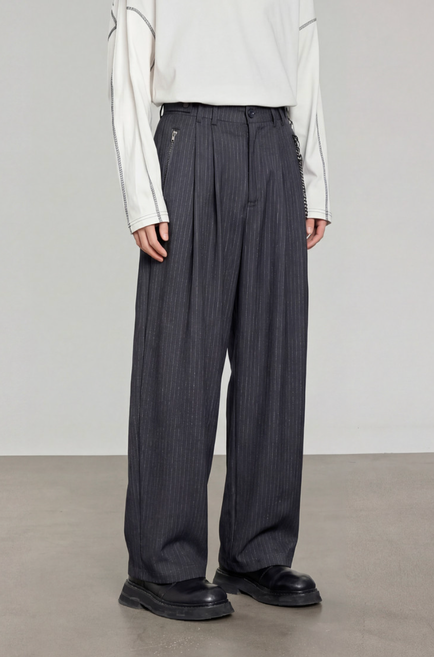 リラックス ワイドドレープパンツ N6640