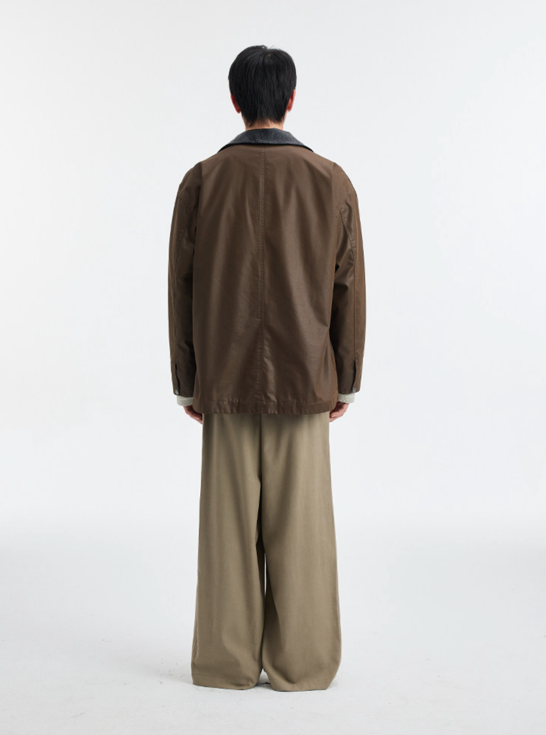 ヴィンテージレザー襟 ワークブルゾン N6669