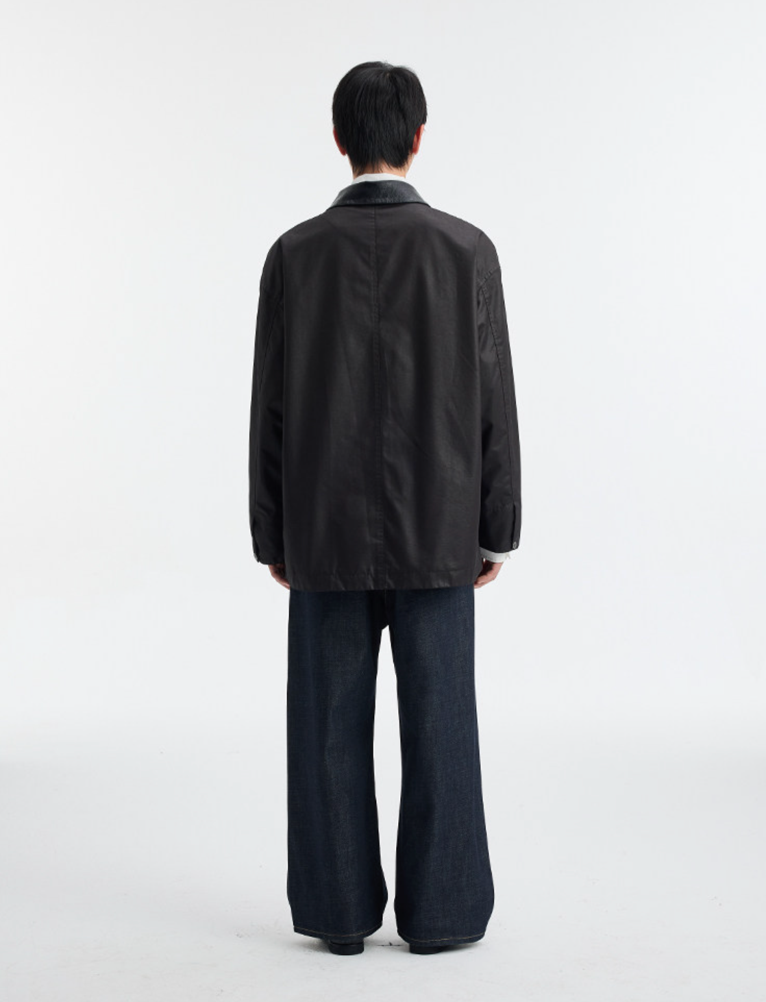 ヴィンテージレザー襟 ワークブルゾン N6669