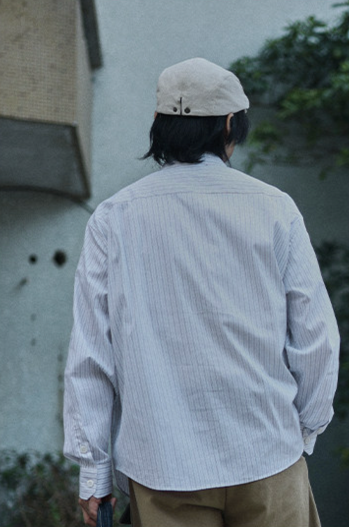 ナチュラルストライプ ルーズシャツ　N6684