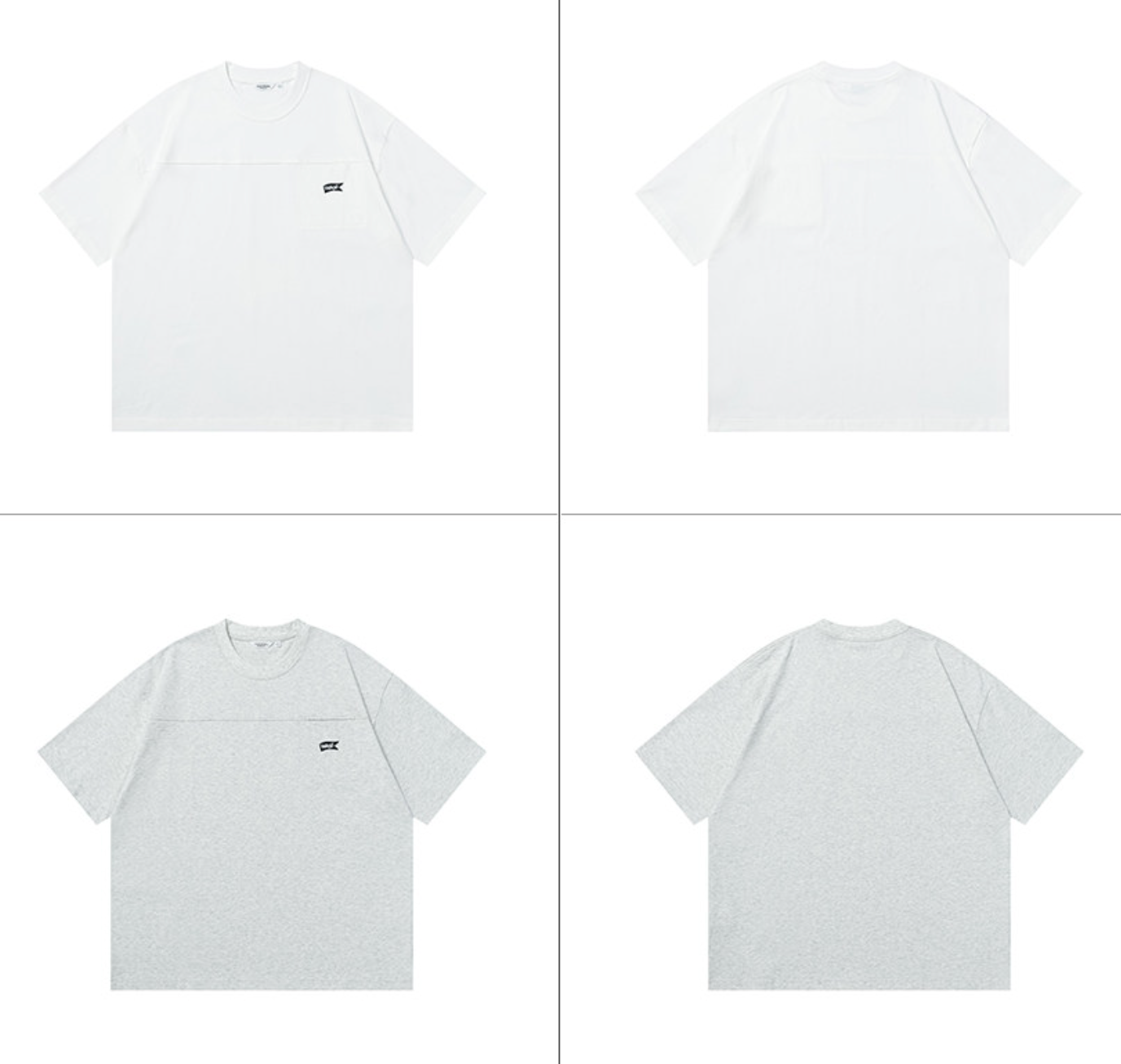 【300G】天然コットン 胸ポケット刺繍ロゴ Tシャツ　N6708