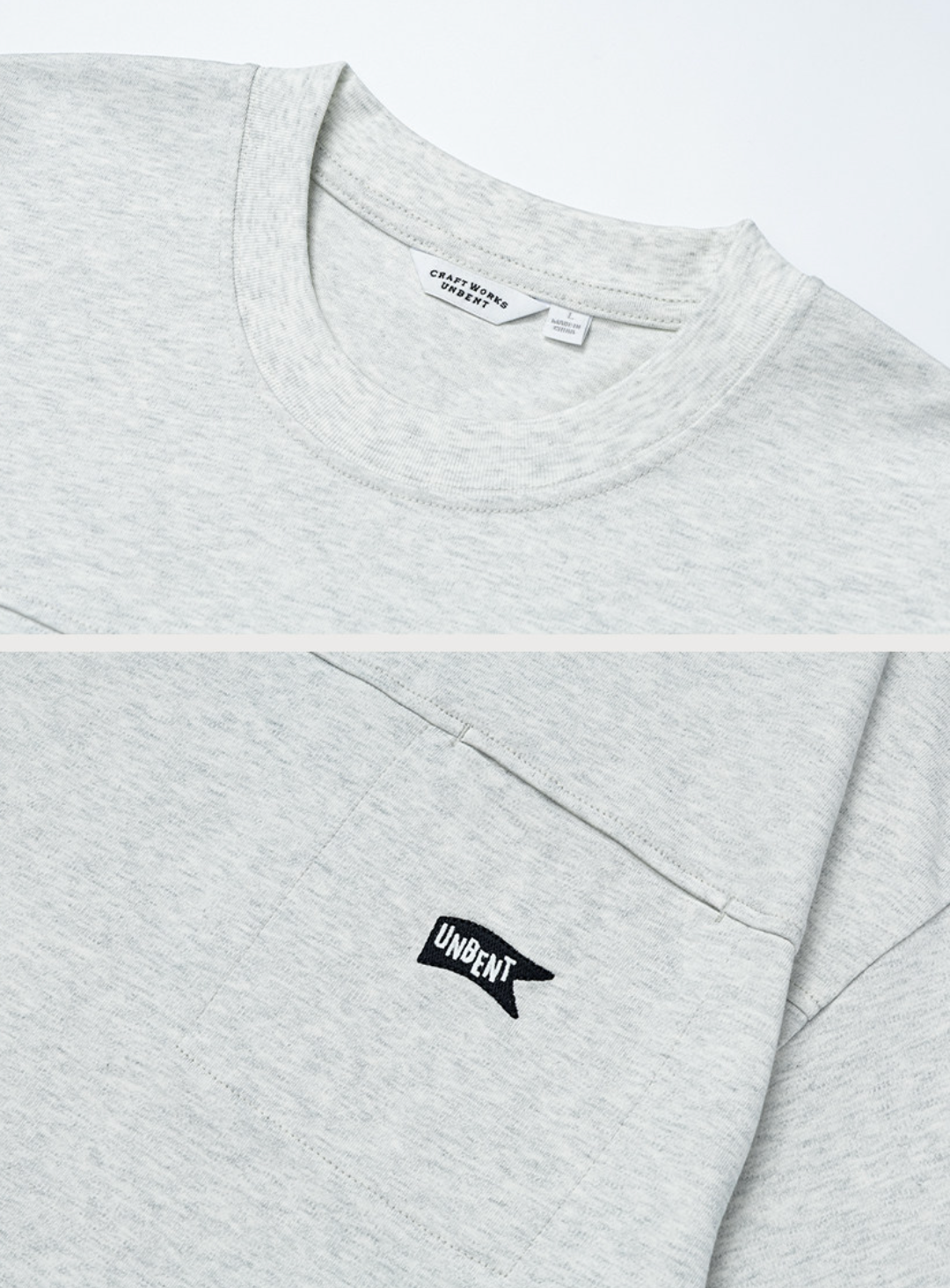 【300G】天然コットン 胸ポケット刺繍ロゴ Tシャツ　N6708