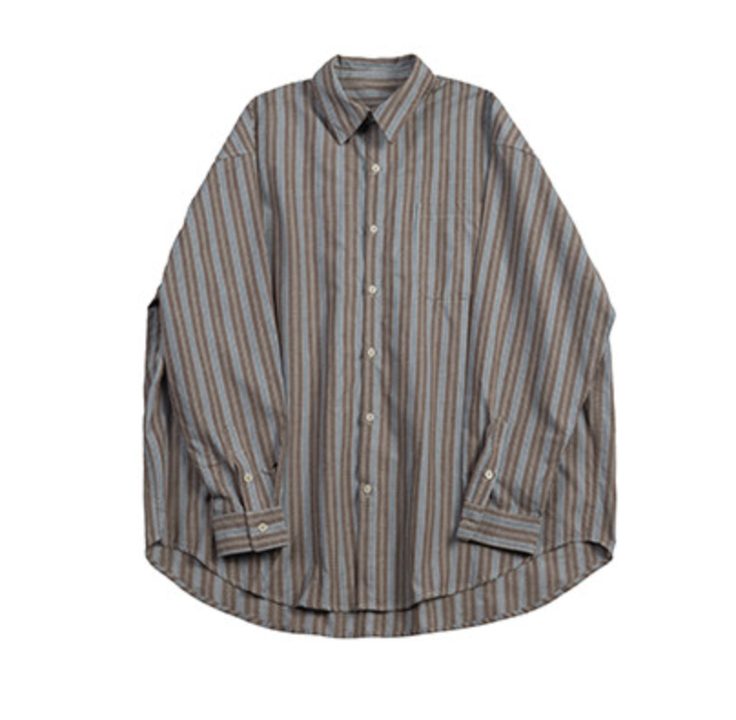 ストライプ オーバーサイズシャツ N6730