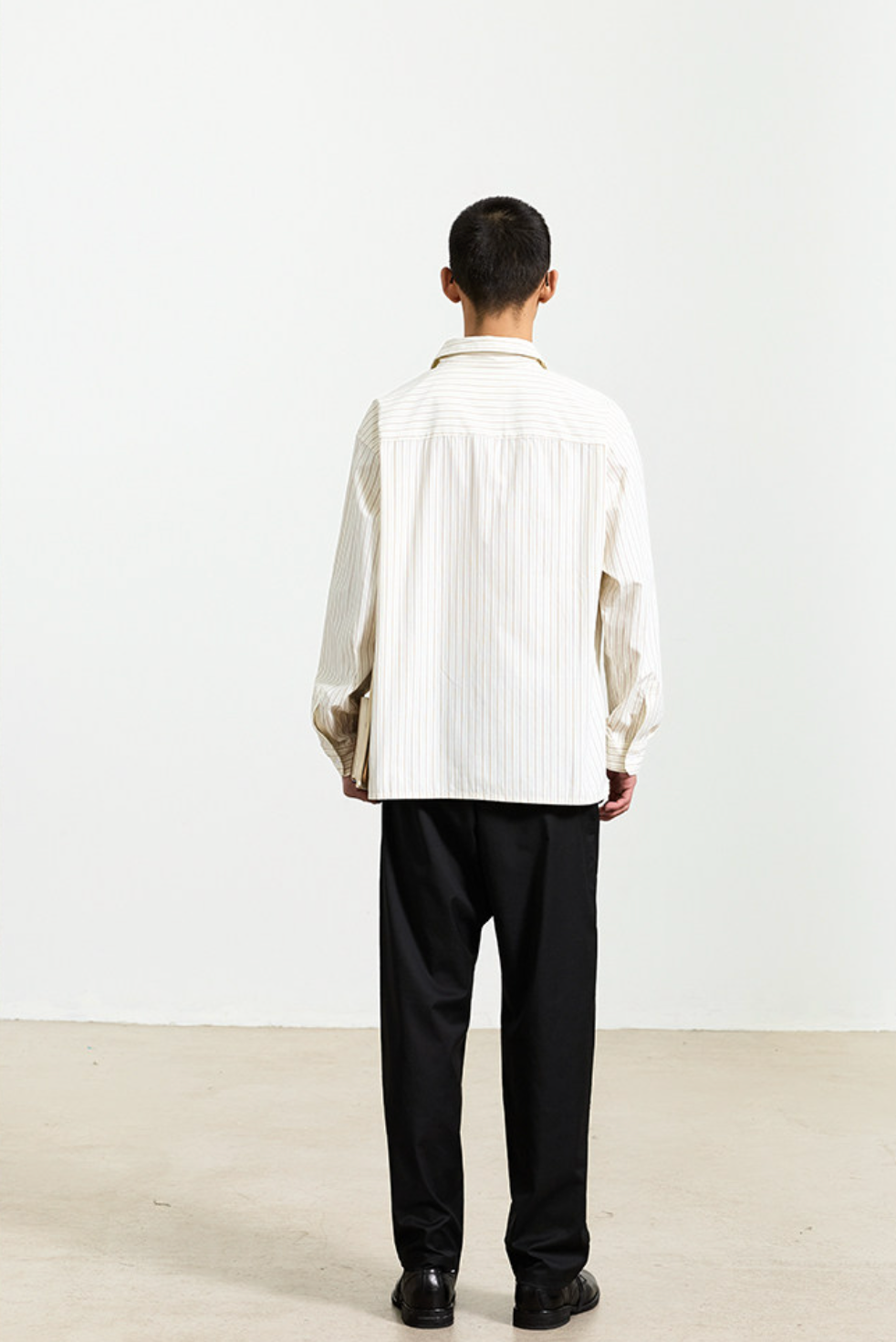 ミニマルストライプ レイヤードシャツ　N6772