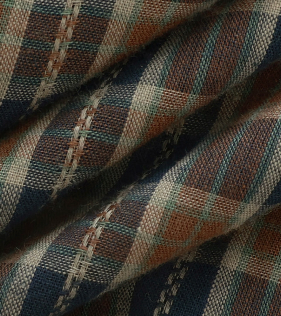 チェックフーディー バルーンシャツ　N6791