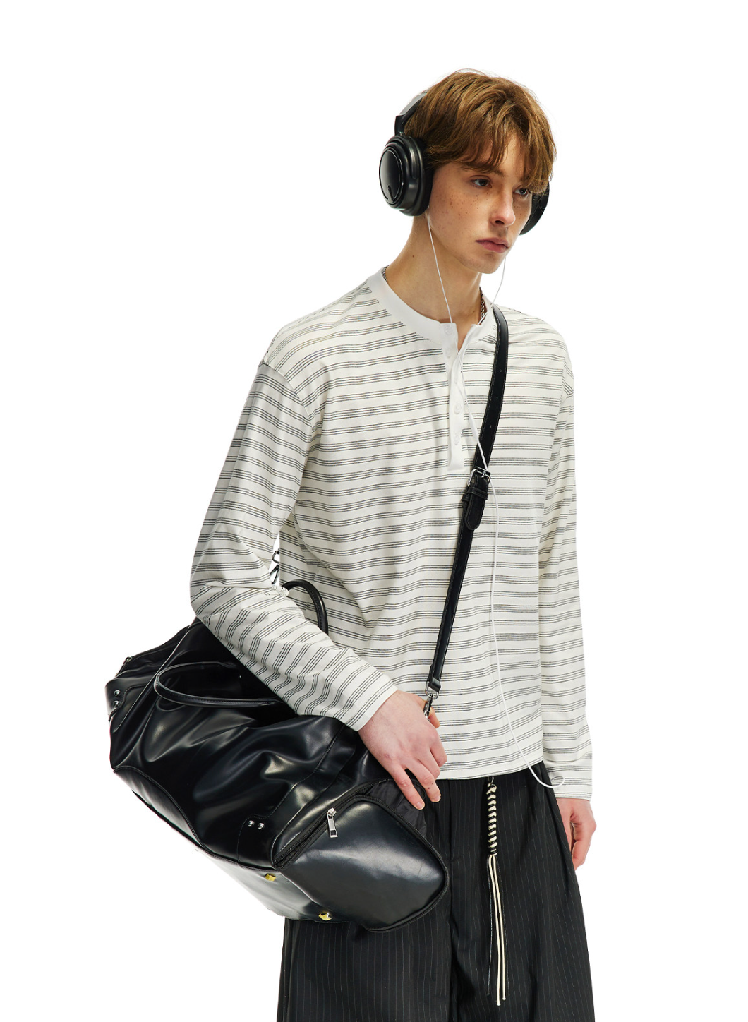 ミニマルストライプ ヘンリーロンT　N6801