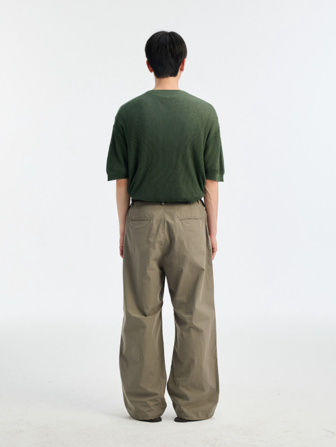 リネン混ハーフボタンニットT N6825