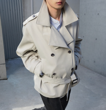 Apart by 【 新品 】ショートダブル ブレスト トレンチコート 完売品】ZARA ショートダブルブレストトレンチコート XS 新品タグつき