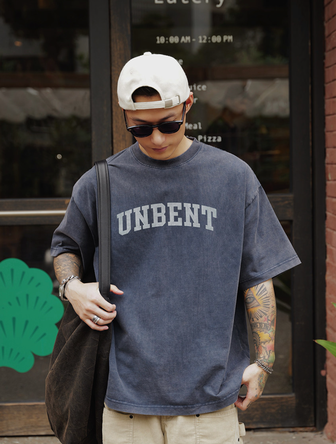 ガーメントウォッシュ カレッジロゴ ルーズTシャツ　N6970