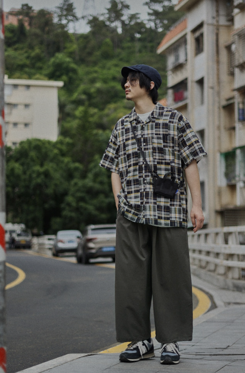 コットン ワイドストレート クロップドワークパンツ N6985