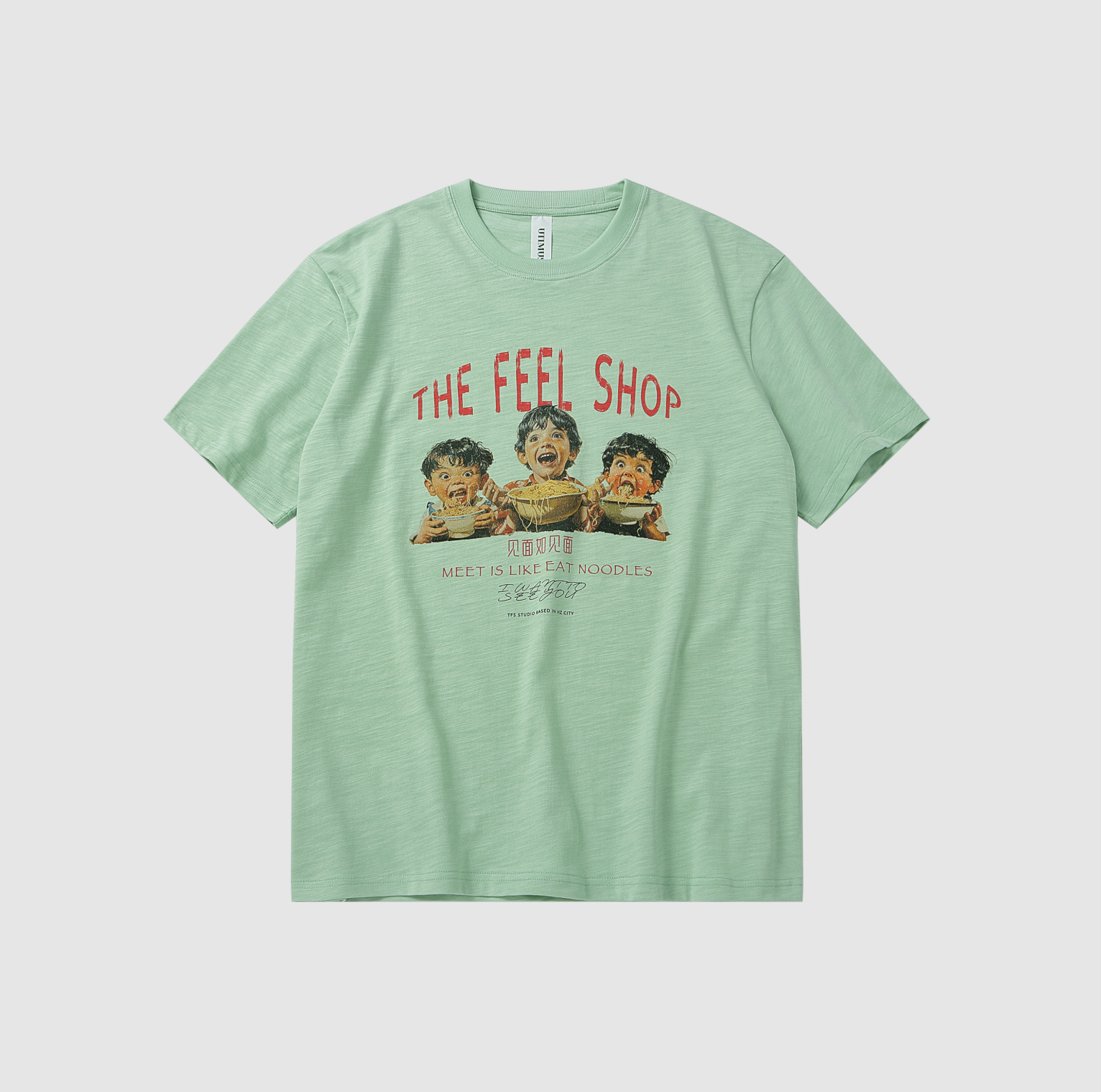 スラブコットン ヴィンテージプリント ヘビーTシャツ　N7024