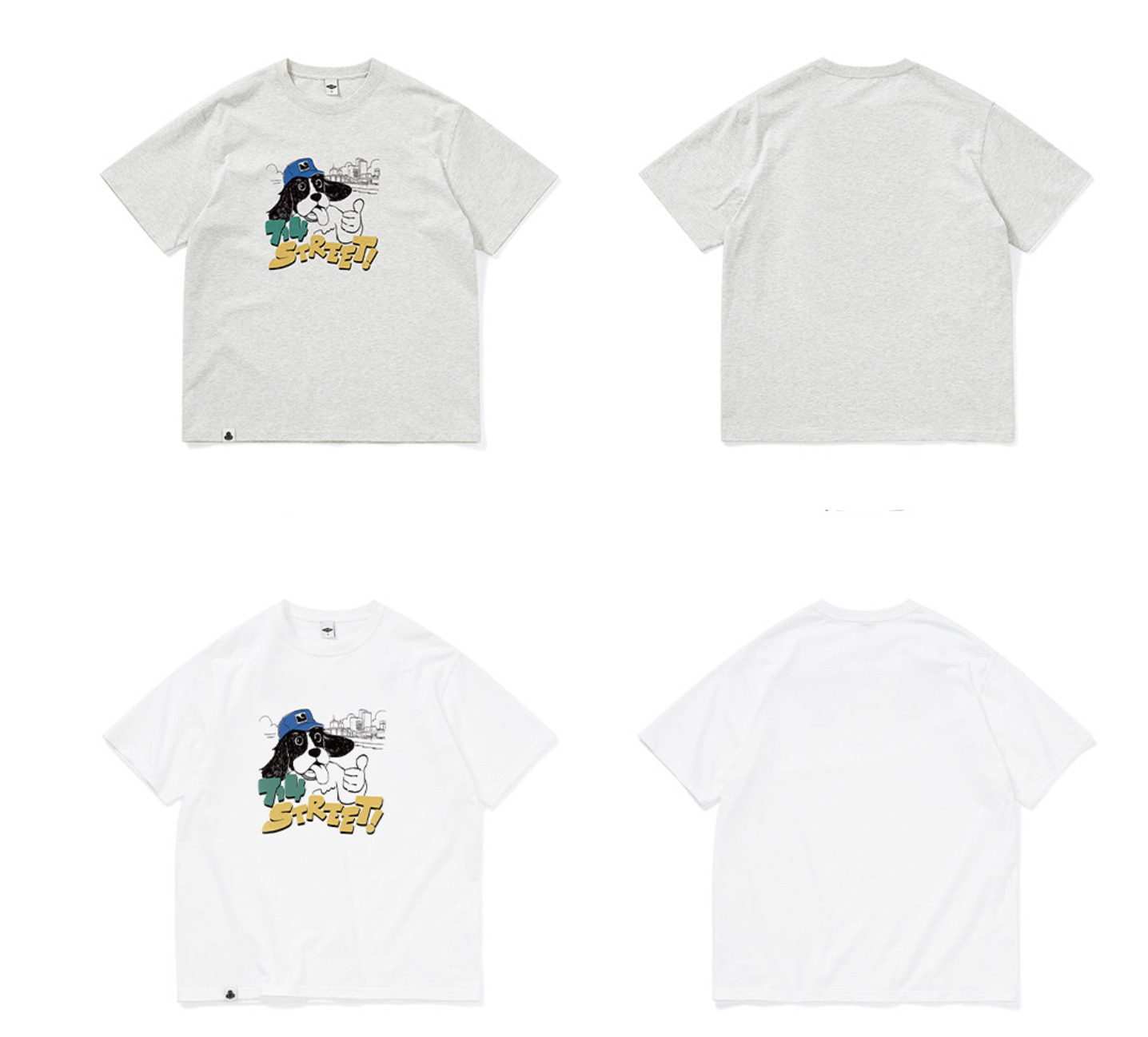 コットン ドッグキャラクター プリントTシャツ　N7089
