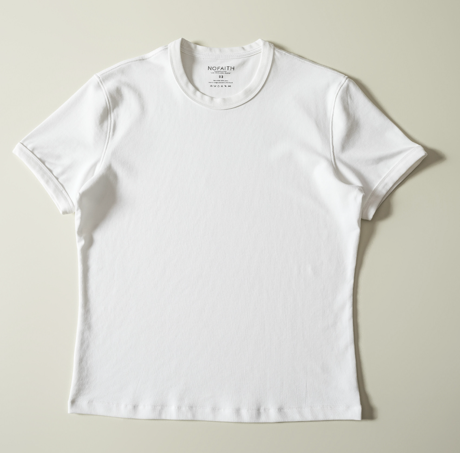 コットン涼感スクエアショルダーTシャツ N7115