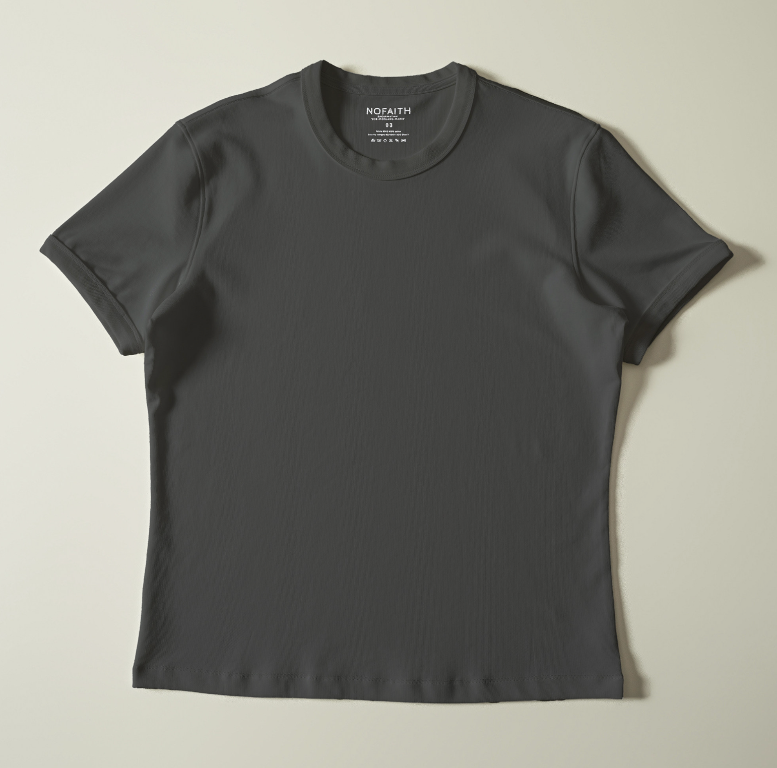 コットン涼感スクエアショルダーTシャツ N7115